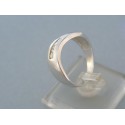 Zlatý dámsky prsteň elegantný  biele zlato zirkóniky DP57475B