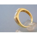 Zlatý pánsky prsteň biele žlté zlato zirkón DP66714V