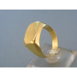 Zlatý prsteň pánsky žlté zlato jemný vzor DP66557Z
