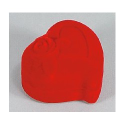 Krabička zamatová tvar srdca červená, modrá F79