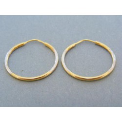 Zlaté náušnice kruhy dvojfarebné zlato dámske DA152V