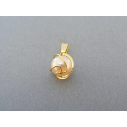 Zlatý prívesok s perlou žlté zlato DI154Z