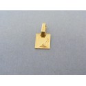 Zlatý prívesok malá vzorovaná platnička DI055Z