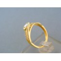 Zlatý dámsky prsteň vzorovaný žlté zlato zirkón VP48213Z