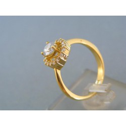 Zlatý prsteň dámsky žlté zlato kamienky zirkónu VP57327Z