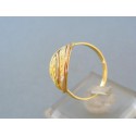 Zlatý dámsky prsteň vzorovaný žlté červené zlato VP57226V