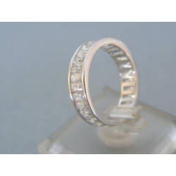 Zlatý prsteň biele zlato zirkóny VP55391B