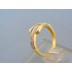 Zlatý prsteň s kamienkami žlté zlato