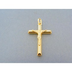 Zlatý prívesok krížik žlté zlato s Ježišom VIK223Z