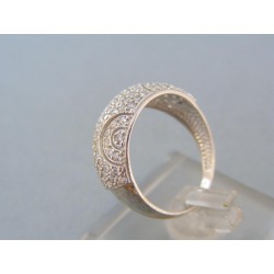 Zlatý dámsky prsteň elegantný biele zlato zirkóniky VP56325B