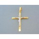 Zlatý krížik žlté biele zlato ukrižovaný Ježiš