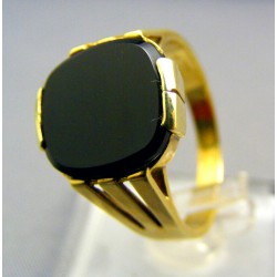 Zlatý pánsky prsteň pečatný s kameňom onyx VP60582