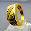 Zlatý pánsky prsteň so zirkónom žlté zlato VP59836Z