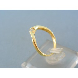 Zlatý prsteň jemný žlté zlato jemný zirkón DP52212Z