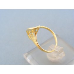 Zlatý dámsky prsteň žlté zlato vyrezávany vzor DP49158Z