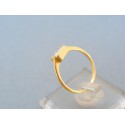 Zlatý dámsky prsteň elegantný žlté zlato zirkón tvar obdĺžnik DP51180Z