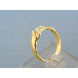 Zlatý dámsky prsteň žlté zlato výčnelky zirkón DP52274Z