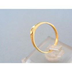 Zlatý dámsky prsteň jemný žlté zlato zirkón DP53144Z