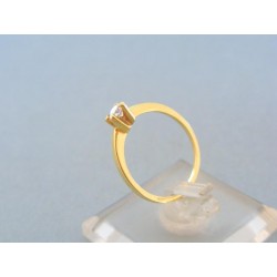Zlatý prsteň jemný žlté zlato zirkón v korunke DP52193Z