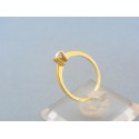 Zlatý prsteň jemný žlté zlato zirkón v korunke DP52193Z