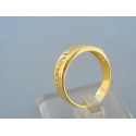 Zlatý prsteň s vyrezávanym vzorom žlté zlato DP51258Z