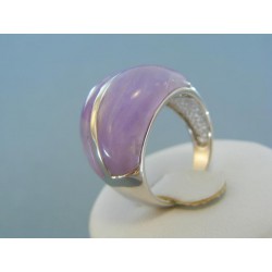 Strieborný prsteň fialový kameň VPS581009