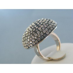 Strieborný prsteň elegantný so Swárovskými krištálikmi VPS521341