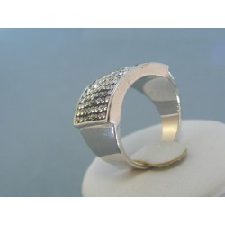 Strieborný dámsky prsteň široký VPS601037