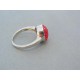 Dámsky strieborny prsteň červené Swarovského krištáliky VPS51327