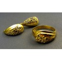 Zlatá súprava prsteň náušnice VSP58931