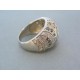 Široký dámsky strieborny prsteň VPS57851