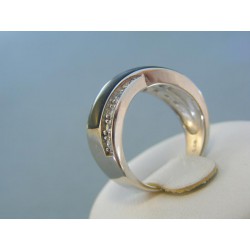 Pekný moderný strieborny prsteň prírodny kameň zirkóniky VPS54575