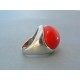Elegantný dámsky prsteň strieborny červený kameň VPS56922