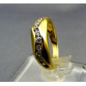 Zlatý prsteň dámsky žlté zlato kamienky VP51369Z