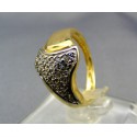 Zlatý prsteň dámsky gravirovany žlté biele zlato VP54334V