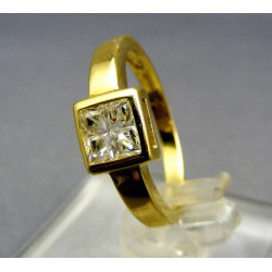 Zlatý prsteň kamienok zirkónu žlté zlato VP51257Z