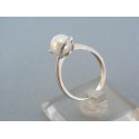 Dámsky prsteň biele zlato perla zirkóniky VP56252B