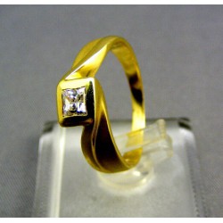 Zlatý prsteň čarovný žlté zlato kamienky zirkónu VP56401Z