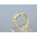 Krásny vzorovaný dámsky prsteň žlté biele zlato VP60270V
