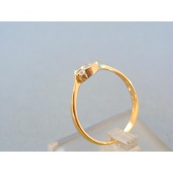 Elegantný dámsky prsteň žlté zlato zirkóny VP58212Z