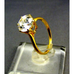 Zlatý dámsky prsteň s jemným kamienkom žlté zlato VP54259Z