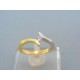 Jemný prsteň žlté biele zlato kamienok VP52211V