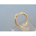 Pekný dámsky prsteň žlté biele zlato zirkóny VP50212V