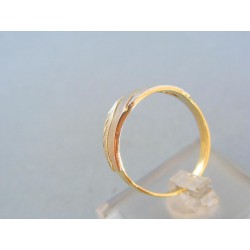 Krásny zlatý dámsky prsteň trojfarebné zlato VP60283V