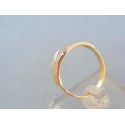 Krásny zlatý dámsky prsteň trojfarebné zlato VP60283V