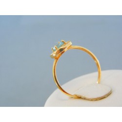 Pekný dámsky prsteň žlté zlato zirkón VP54160Z