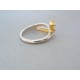 Elegantný zlatý dámsky prsteň žlté biele zlato zirkón VP56396V