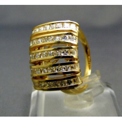 Zlatý dámsky prsteň žlté zlato kamienky VP58650Z