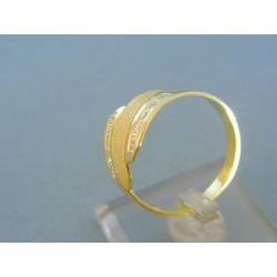 Krásny dámsky prsteň žlté zlato zirkón DP64477Z