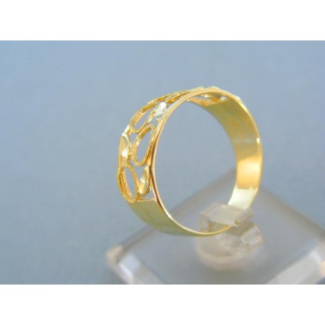 Vzorovaný dámsky prsteň žlté zlato DP62372Z